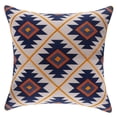 thumbnail image 1 of LR Home Sedona Cotton Poly Filled Pillow in Blue/Orange, 20" x 20", 1 of 9