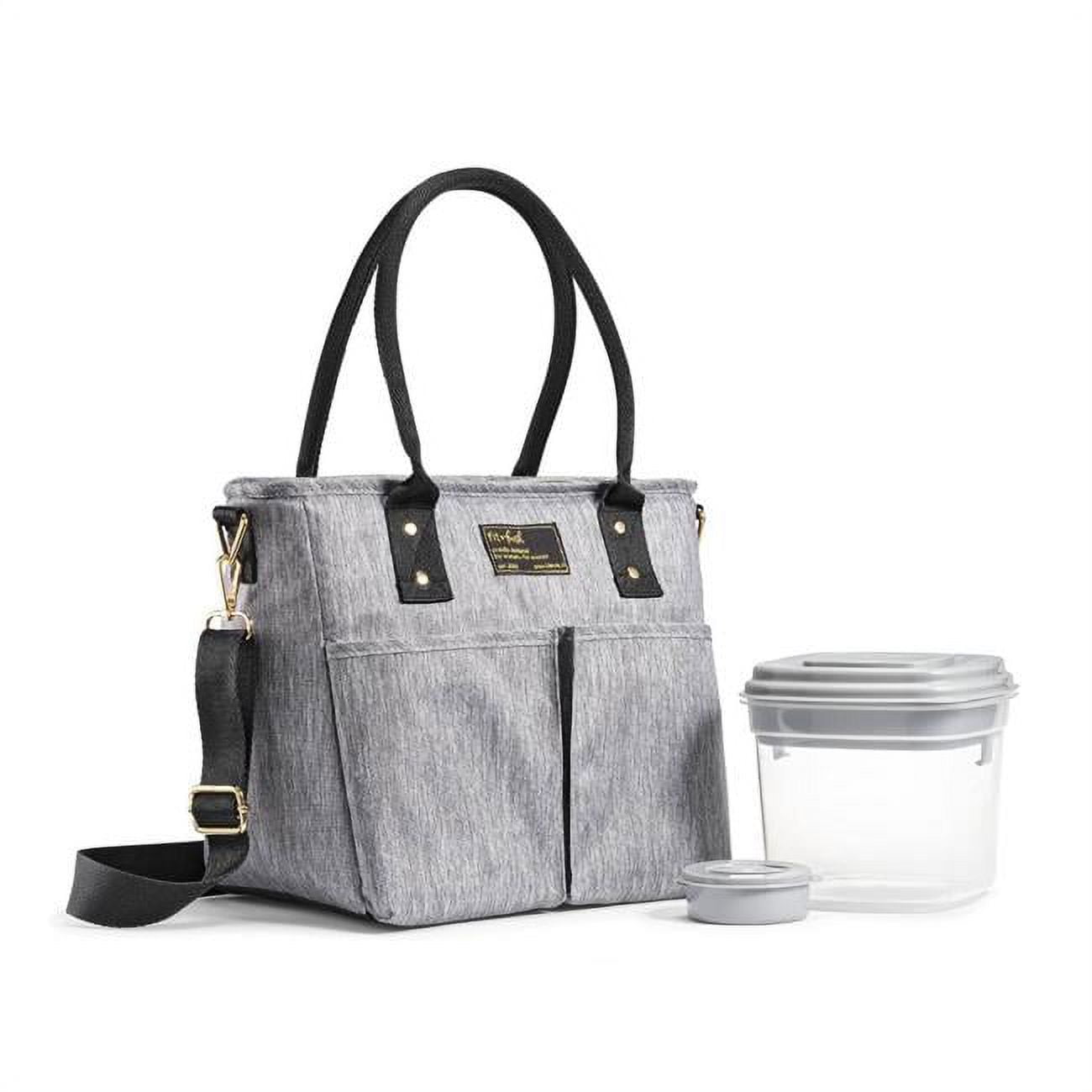 fit and fresh black lunch bag