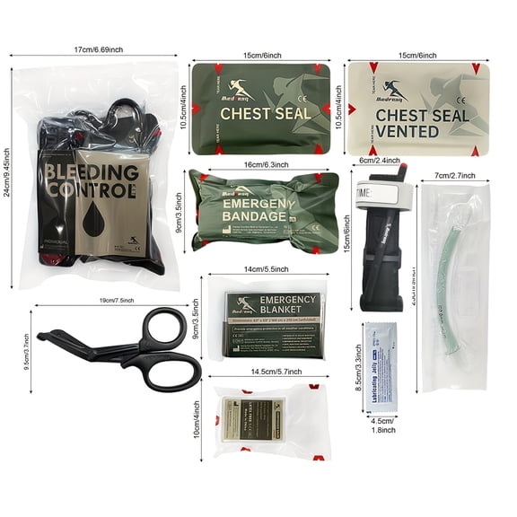 Medresq First Aid Bleeding Control Kit, Essential First Aid Solution for Rapid Bleed Control And Peace Of Mind, Bleeding Control Kits Are Ideal for Outdoor Adventures, Camping Or Hunting