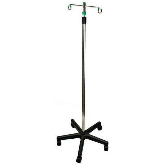 Medsource IV Pole,Aluminum,90" H,2 Hooks MS-47110