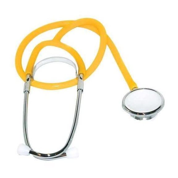 Medsource Stethoscope,Single,22in L,Yellow,Polybag MS-70025