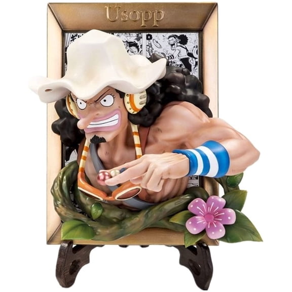 Medsuo Anime Picture Frame Usopp PVC Desktop Ornament Collectibles