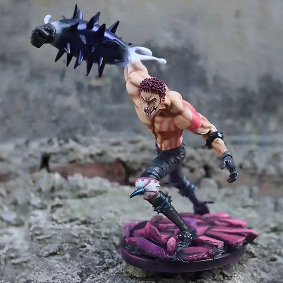 Medsuo Katakuri Statue Katakuri Fighting Pose Statue 19cm/7.5inch Anime Katakuri Luffy Ornaments Cartoon Anime Collection Decoration