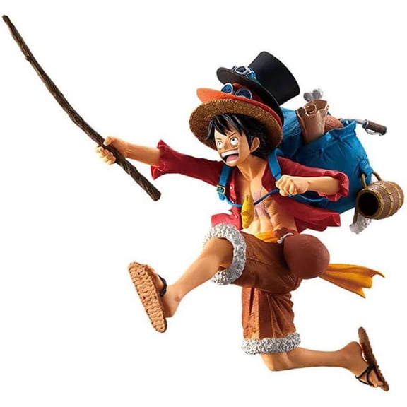 Medsuo Luffy (Running Series) Cartoon Action Figures Animated Statue Desktop Ornament Memorial Gift Collection Anime Collectibles Car Decorations