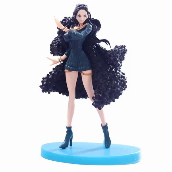 Medsuo Luffy Zoro Nami Sanji Tony Chopper Usopp Franky Brook Statue 20th Anniversary Anime Blue Color PVC Ornaments (Nico Robin)