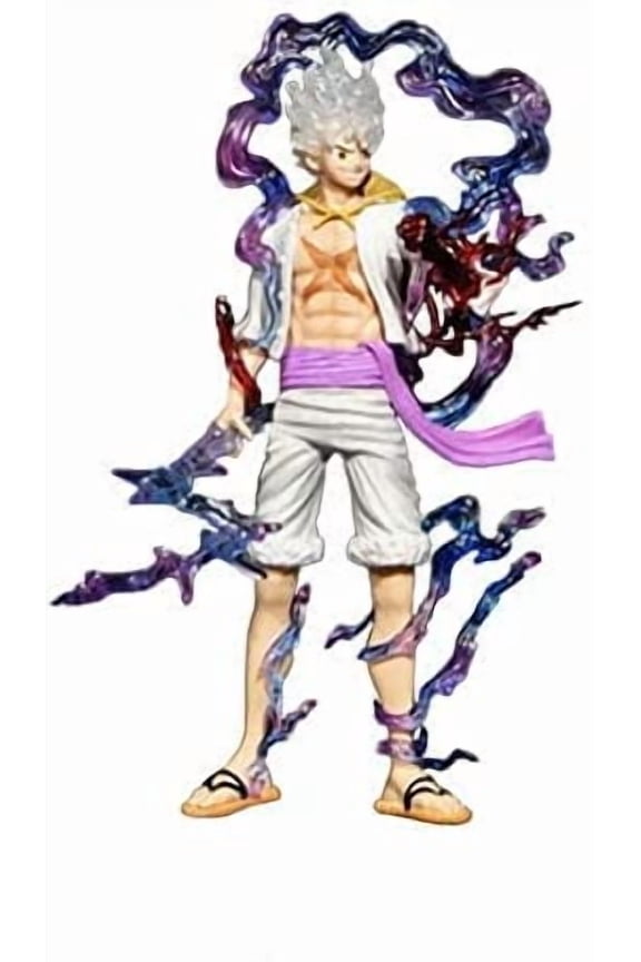 Q Version Monkey D Luffy Statue, Battle Gear Fifth Luffy PVC Cartoon Character Anime Collection Anime Fans (A 21cm)