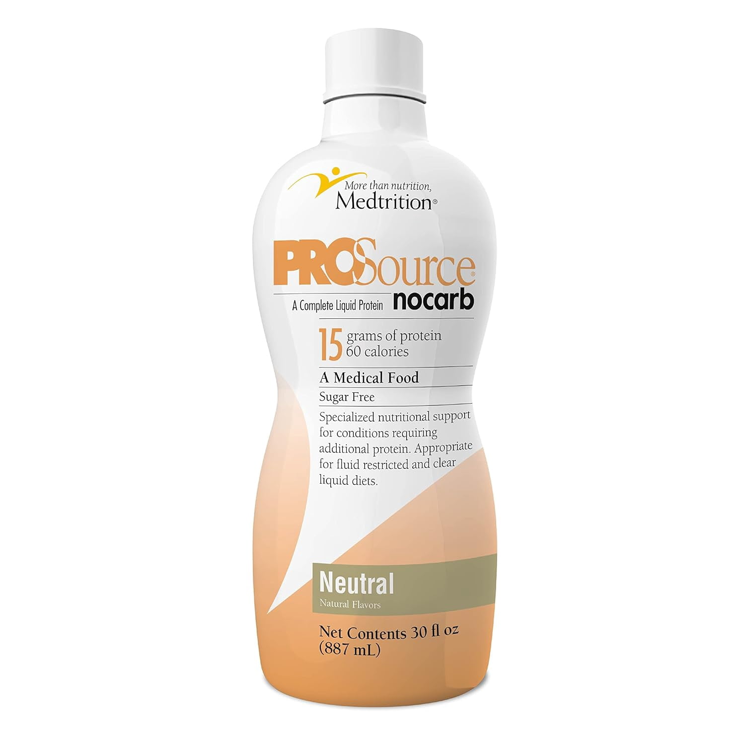 Medtrition Liquid Collagen Peptides Type I & Iii – 15 Grams Protein Per Oz. | Prosource Nocarb Neutral – Pack of 4 Bottles