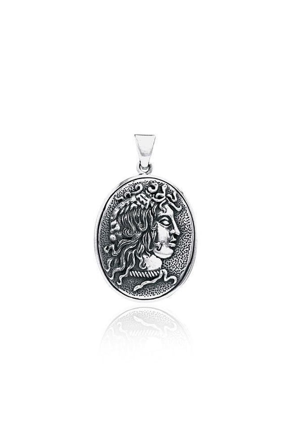 Medusa 925 Sterling Silver Greek Amulet Pendant Fine Protection Jewelry Snakes