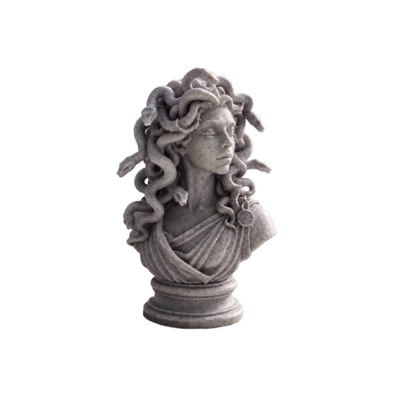 Medusa Bust Greek Mythology 3D Print Home Decor Sculpture For Office Shelf