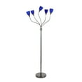 thumbnail image 1 of Medusa Contemporary Floor Lamp with Black Chrome Base and Blue Glass Sconces by LumiSource, 1 of 6