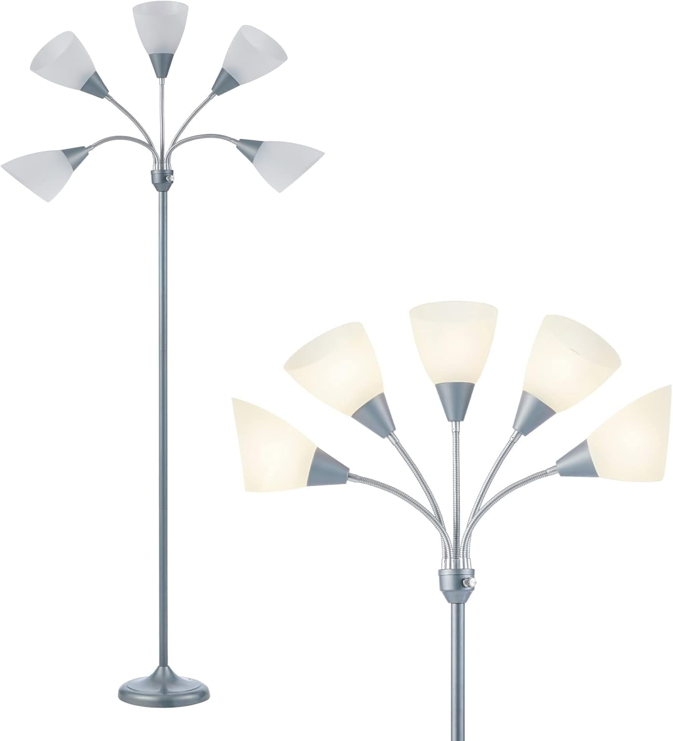 Medusa Floor Lamps Standing Lamps 5 Heads Adjustable Reading Light ...