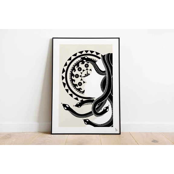 Medusa Greek Mythology Print, Myths And Legends Wall Art