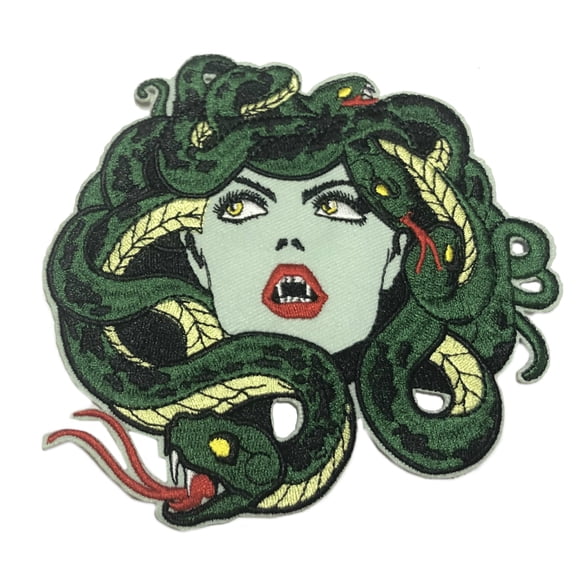 Medusa Head Embroidered Patch Iron/Sew-On Applique X-Files Cryptid Mystery