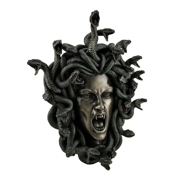 Medusa Head w/ Snake Hair Gorgon Lady Wall Plaque