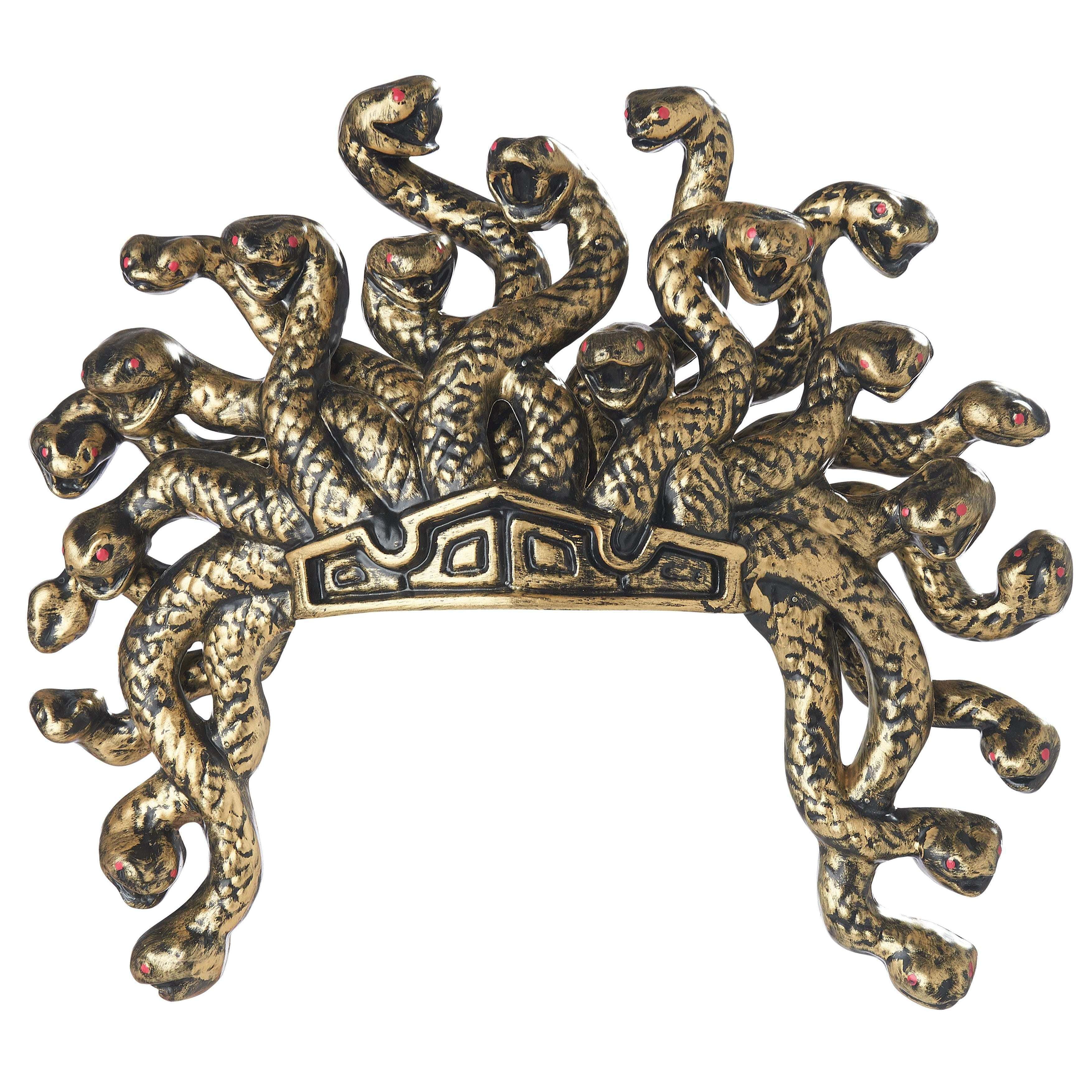 medusa headpiece with moving snakes