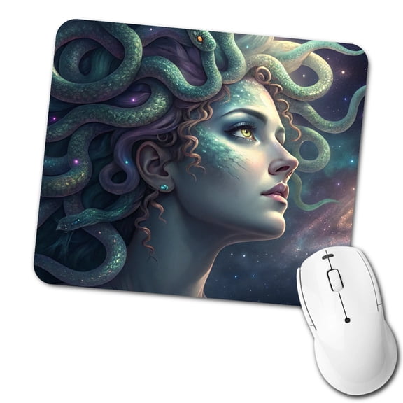 Medusa Moon Goddess Mouse Pad Low Profile Gaming Mat