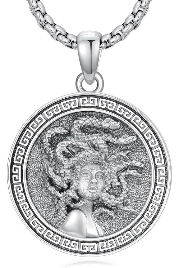 Medusa Necklace 925 Sterling Silver Medusa Pendant Witchcraft Jewelry Ancient Greece Medusa Jewelry Greek Mythology gifts