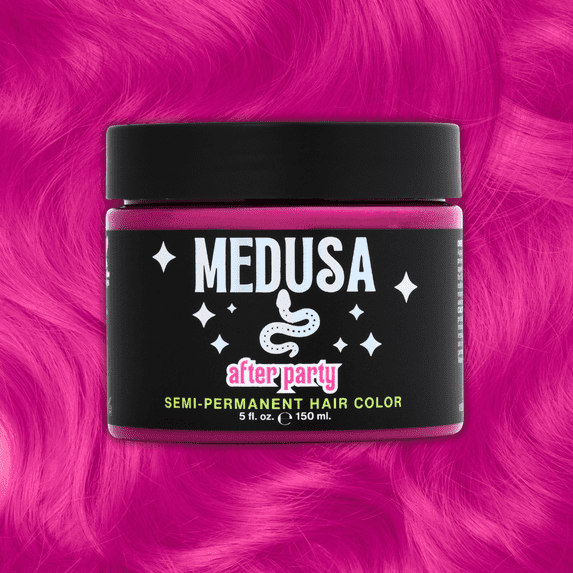 Medusa Semi-Permanent Hair Color, Vegan and Cruelty-Free Pink Hair Dye, Last up to 24 Washes, Non-Damaging Conditioning Hair Color (5FL OZ, After Party)