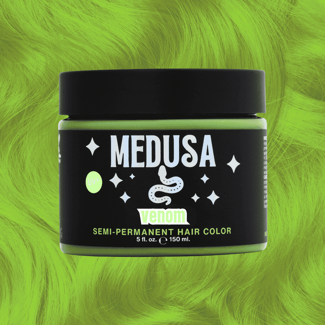 Medusa Semi-Permanent Hair Color, Vegan and Cruelty-Free Green Hair Dye ...
