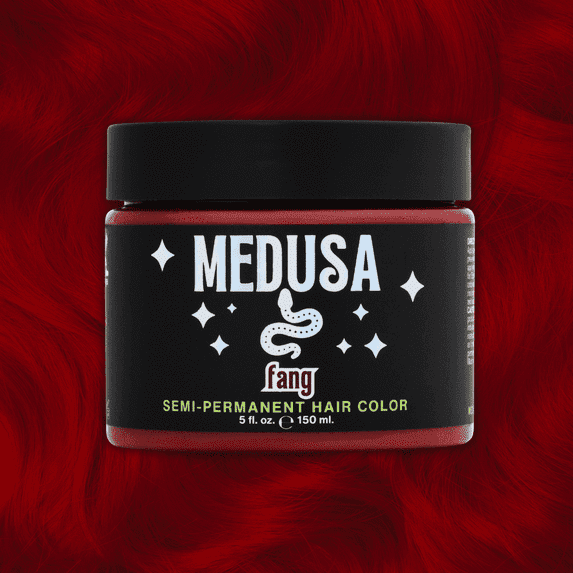 Medusa Semi-Permanent Hair Color, Vegan and Cruelty-Free Red Hair Dye, Last up to 24 Washes, Non-Damaging Conditioning Hair Color (5FL OZ, Fang)