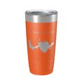 thumbnail image 1 of Meduxnekeag Lake Map Tumbler Travel Mug Insulated Laser Engraved Coffee Cup Maine 20 oz Orange, 1 of 1
