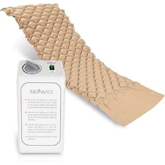 MedVance Premium Alternating Air Pressure Mattress Pad with Ultra Quiet Alternating Pump