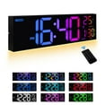 thumbnail image 1 of Mee 2ou 16" Large Digital Clock With Temperature, Date, Auto DST, Night Light, Auto Brightness Dimmer, 24/12-hour Wall Clock for Living Room Garage Office Classroom Gym Shop Decor, 1 of 10