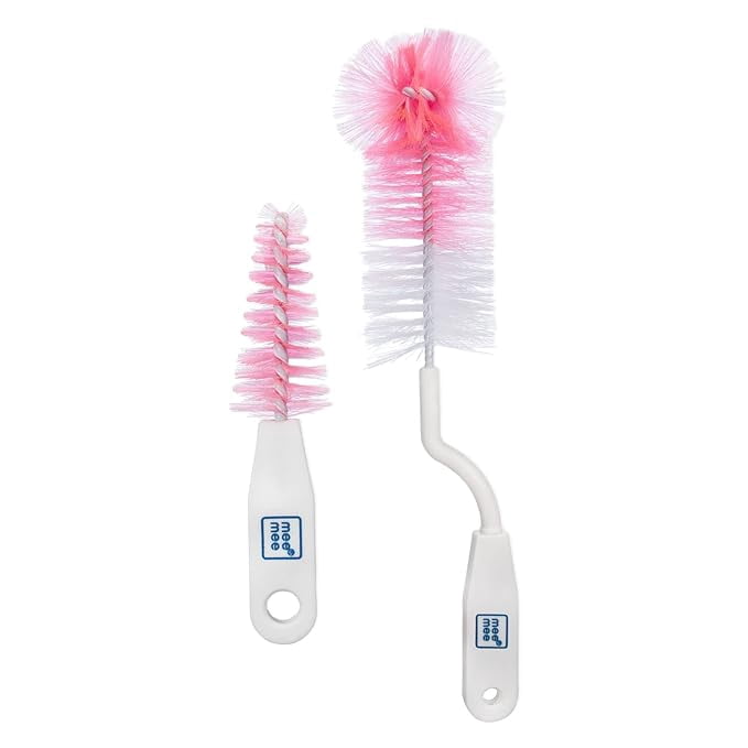 Mee Mee 360° Movable Nylon Bristle Baby Feeding Bottle & Nipple Cleaning Brush