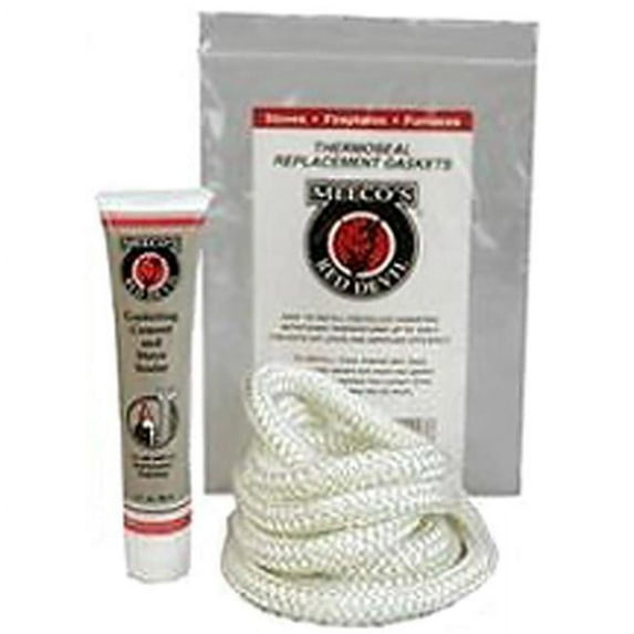 Meeco 202K 0.37 in. x 6 ft. Round Replacement Stove & Fireplace Gasket with Cement