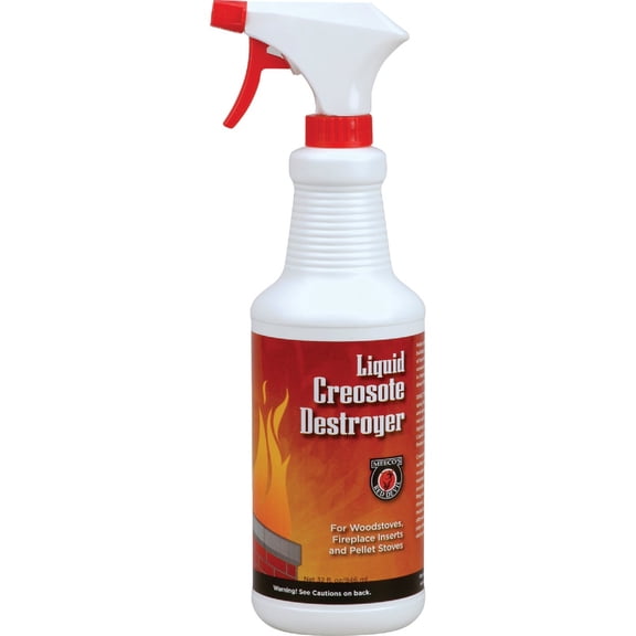 Meeco's Red Devil 12 Liquid Creosote Destroyer - Creosote Remover for Wood stoves & Fireplace Inserts (32 fl oz) - Made in The USA