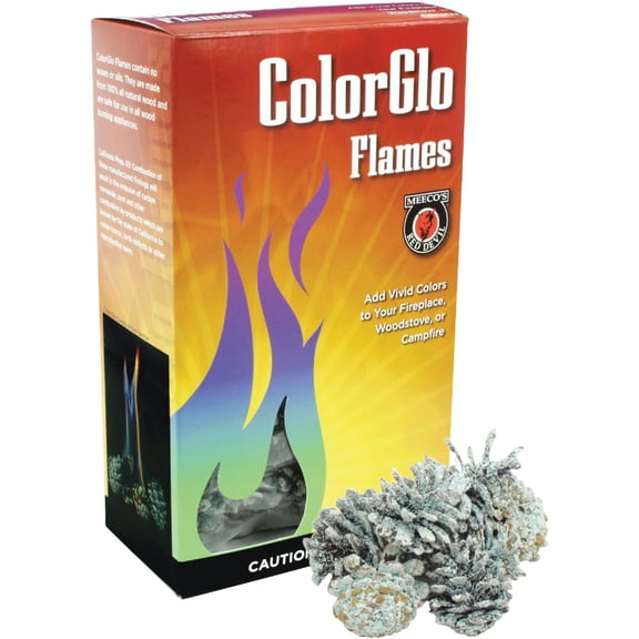 Meeco's Red Devil 88110 ColorGlo Flames - Adds Vivid Rainbow Colors (Blue, Green, Purple) to Fireplace, Wood Stove or Campfire (Cones, 1 lb) - Made in The USA