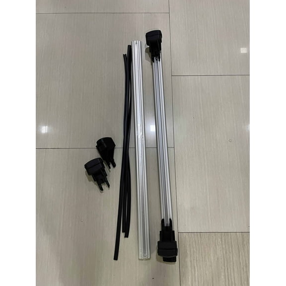 Meedo Enjoy your life Roof racks,Cross Rail Roof Rack, 52 inches, Fits up to 46" Spans between Raised Side Rails with Gap, Pack of 2, Black/Silver