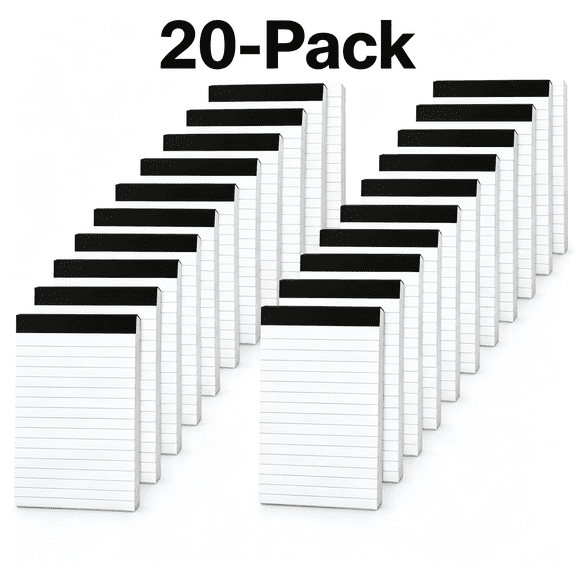 Meeenmiil 3 x 5 Inch Lined Notepads, 20 Pack Small Notepads with 30 Sheets Each, Portable Memo Pads for Office and Daily Notes