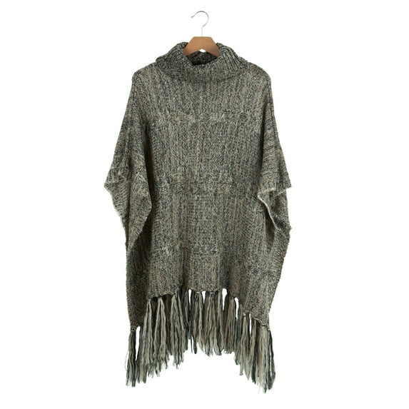 Meegan Turtleneck Pullover Knit Poncho