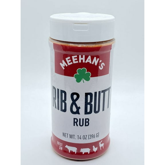 Meehan's Rib and Butt Rub Seasoning, 14 Ounce Shaker Jar