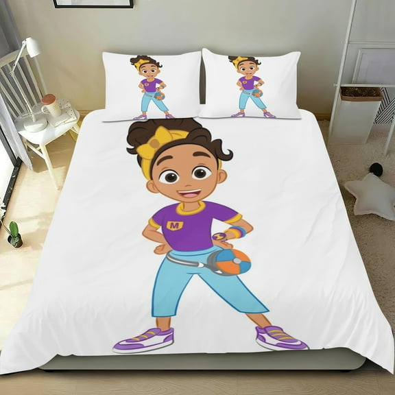 Meekah Themed Bed Sheet Set Three Piece Set 53x79 Inches Comfortable And Skin Friendly Unique Design Creating A Star Studded Night Home Decor Gifts For Family Friends fans