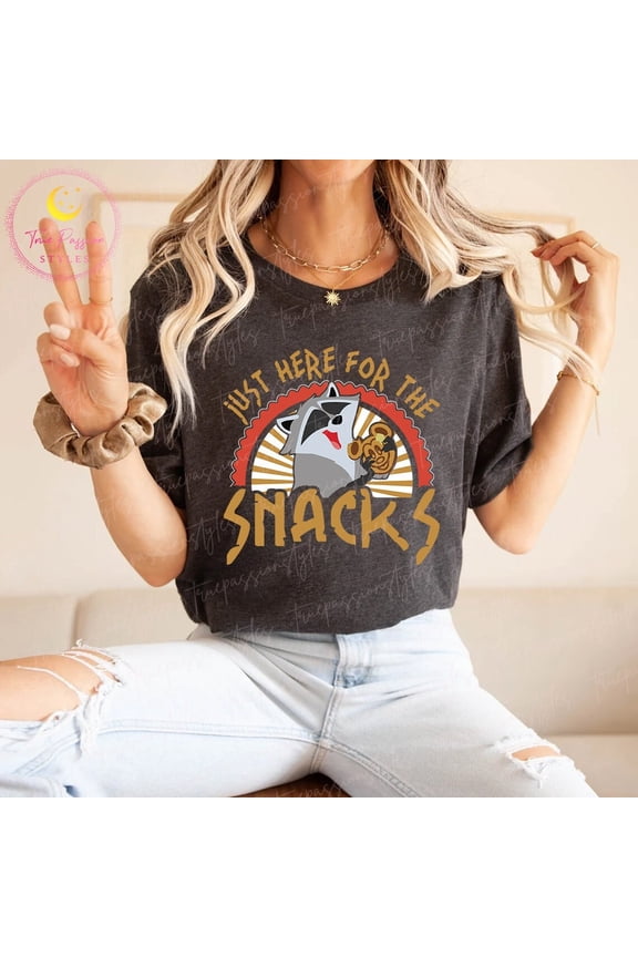 Meeko Shirt, Just Here for the Snack Shirt, Pocahontas Shirt, Magic Kingdom Shirt, T-shirt, T-shirt E7050, F2814