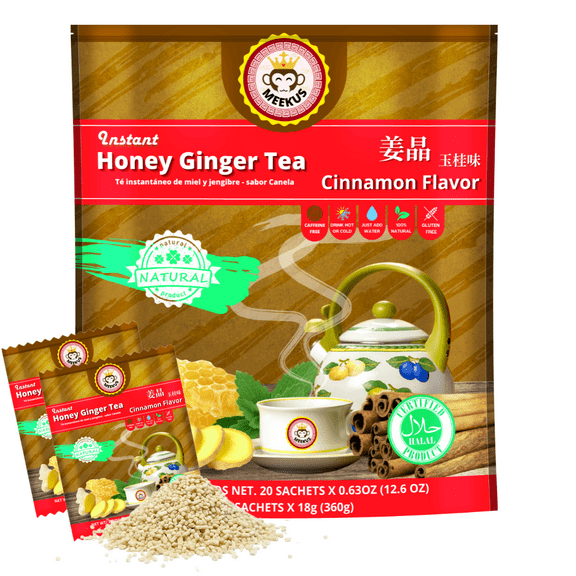 Meekus Honey Ginger Tea Cinnamon Flavor 20 sachets X 0.63 oz (12.6oz) 18g (360g)