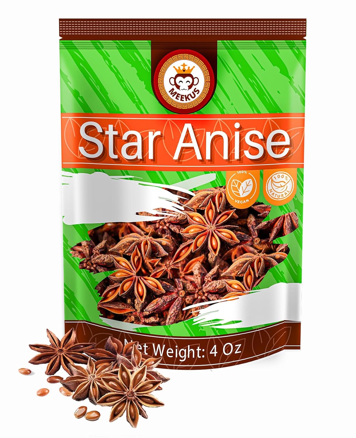 Rani Star Anise Whole Pods – 7oz (200g) – Badian Khatai Spice