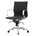 thumbnail image 1 of M365 Vegan Leather Ribbed Office Chair- Chrome Frame, 1 of 5