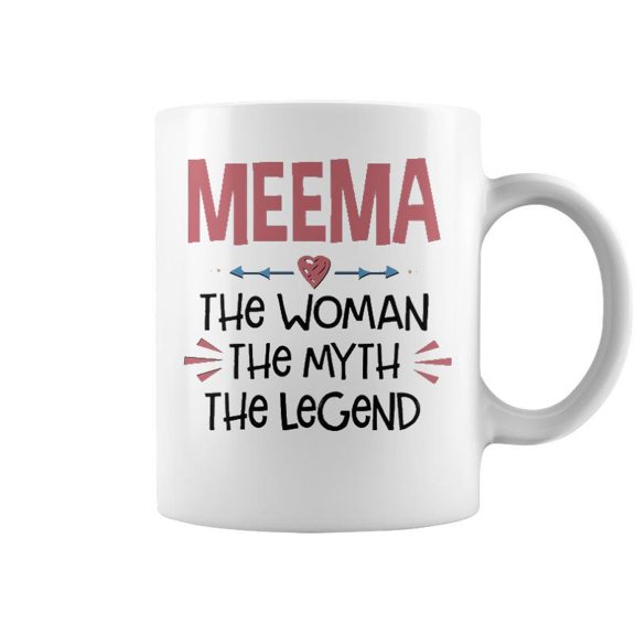 Meema Grandma Gift Meema The Woman The Myth The Legend Accent Mug