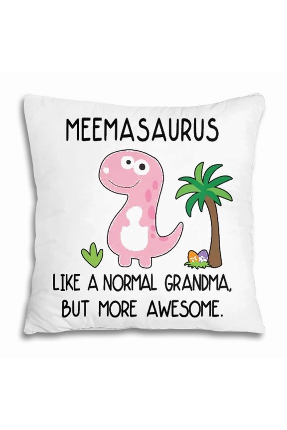 Meema Grandma Gift Meemasaurus But More Awesome Pillow