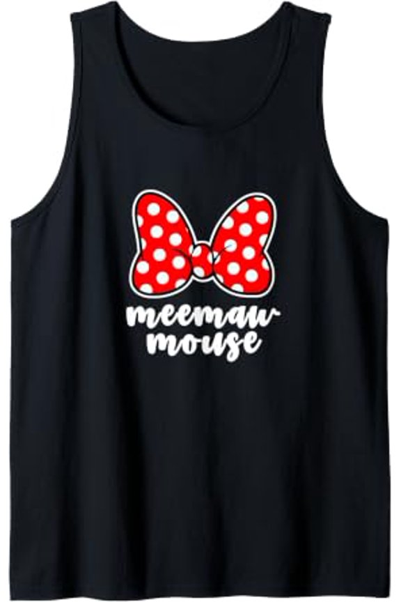 Meemaw Mouse Family Vacation Bow Tank Top Size S-3XL