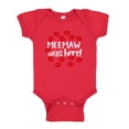 thumbnail image 1 of Meemaw Was Here Baby Bodysuit One Piece 18 mo Red, 1 of 3