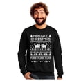 thumbnail image 1 of Tstars Meeowee Holiday Pullover Cute Christmas Cat Ugly Funny Xmas Party Sweatshirt - Red Small Medium Black, 1 of 5