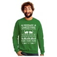 thumbnail image 1 of Tstars Meeowee Holiday Pullover Cute Christmas Cat Ugly Funny Xmas Party Sweatshirt - Red Small Small Green, 1 of 6