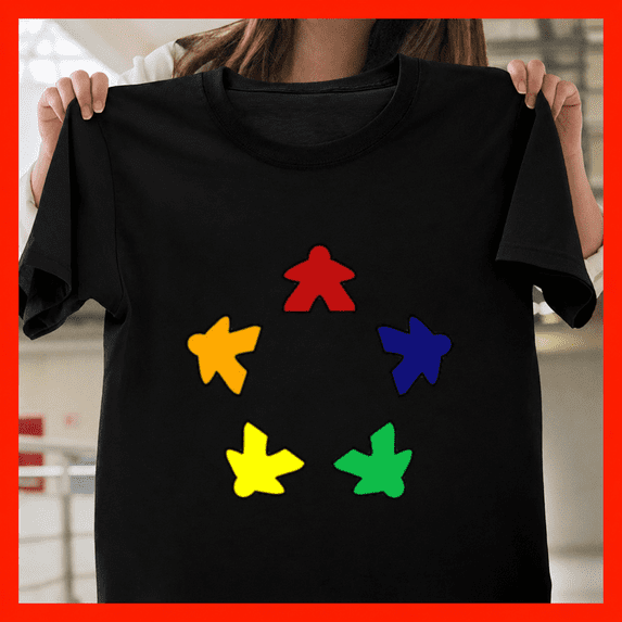 Meeple Iconic Wooden Strategy Token Tabletop Board Game Art Unisex T ...