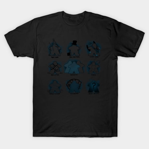 Meeple Sketch Hand Drawn Style Tabletop Strategy Board Game Token Art Unisex T-Shirt, up to size 3XL.
