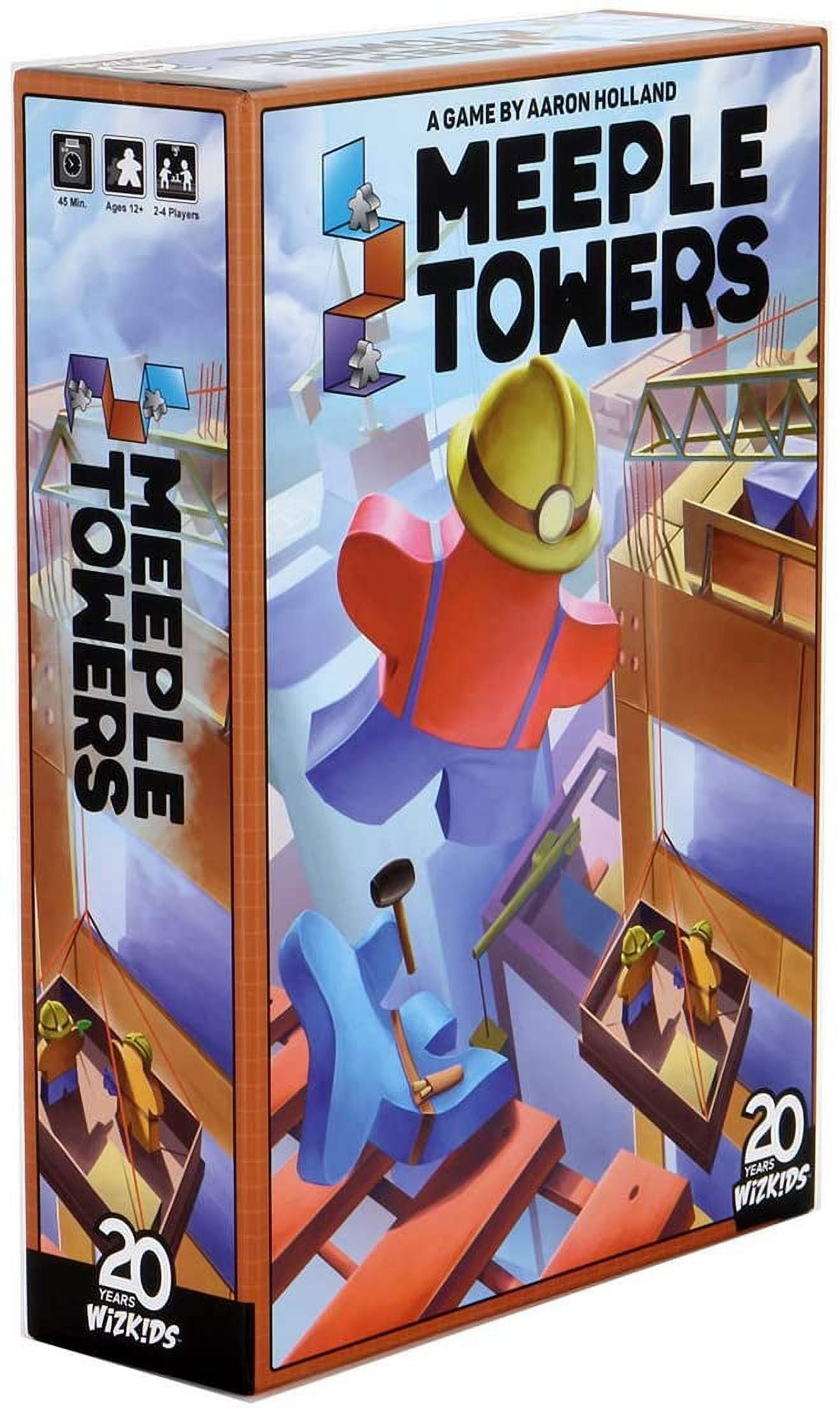Meeple Towers - WizKids, Strategic Board Game, Ages 10+, 2-4 Players, 45 Min
