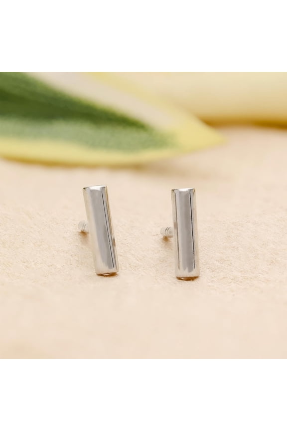 Bar Studs Jewelry 925 Silver Women's Earrings Simple Jewelry Stick Earrings
